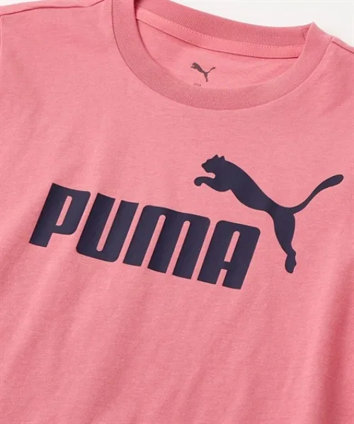 Детский комплект из футболки и шорт для девочек с логотипом PUMA, Розовый — фото 4
