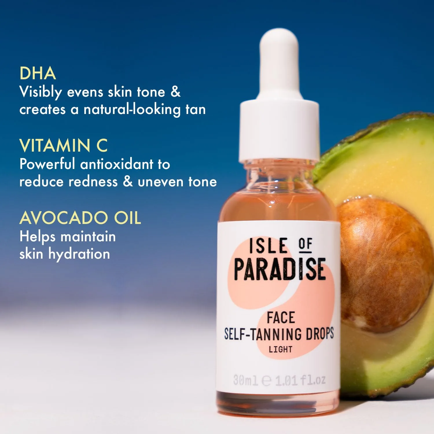 Капли для автозагара Isle of Paradise Mini Self Tanning Natural Glow Face Drops 9,8 мл (1 шт.), Light — фото 4