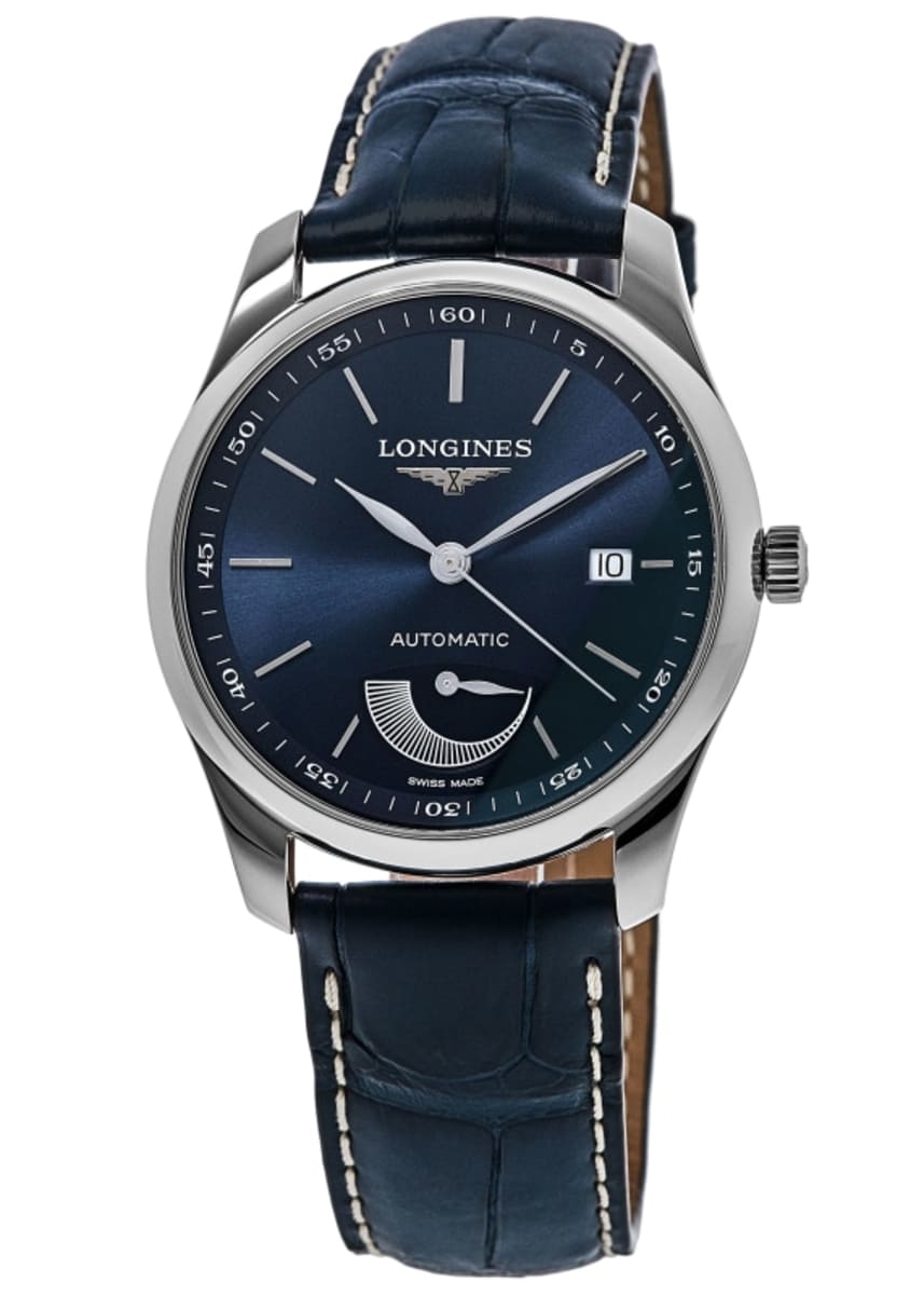

Longines Master Collection Power Reserve 40 мм синий циферблат кожаный ремешок мужские часы L2.908.4.92.0