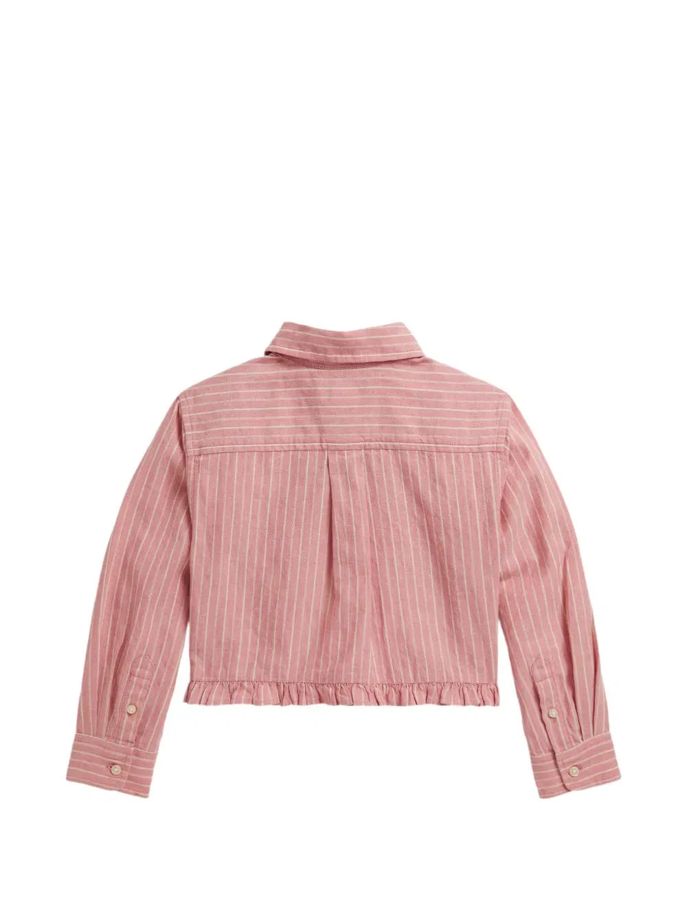 Рубашка с вышитым логотипом Polo Ralph Lauren Kids, розовый — фото 2