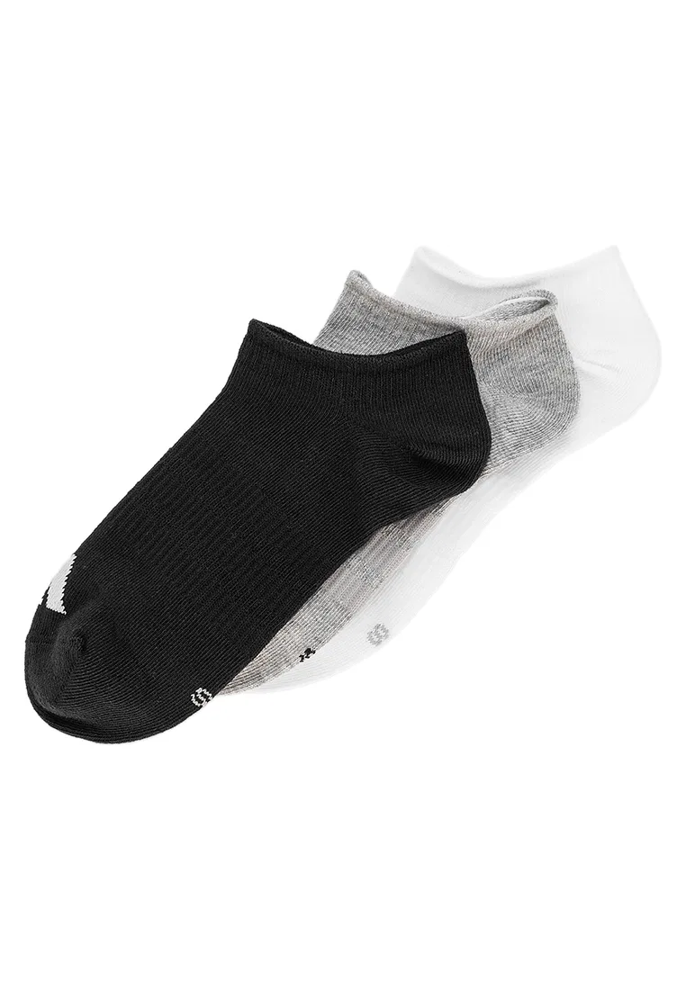 Носки спортивные, низкие, 3 пары Adidas, белый/черный/серый