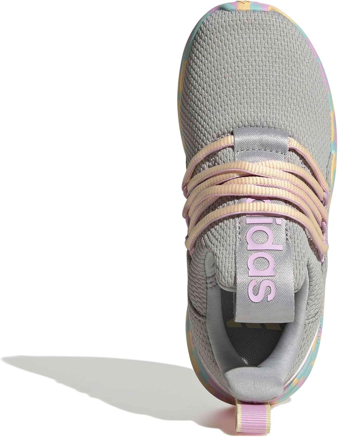 Беговые кроссовки adidas Kids Lite Racer Adapt 7.0, оранжевый/серый/сиреневый — фото 2