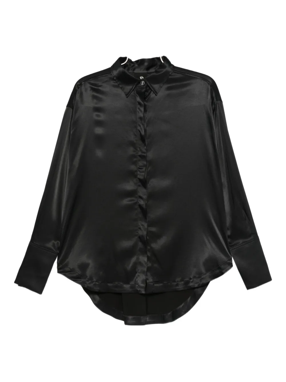 

Рубашка с сатиновым блеском Thom Krom, черный