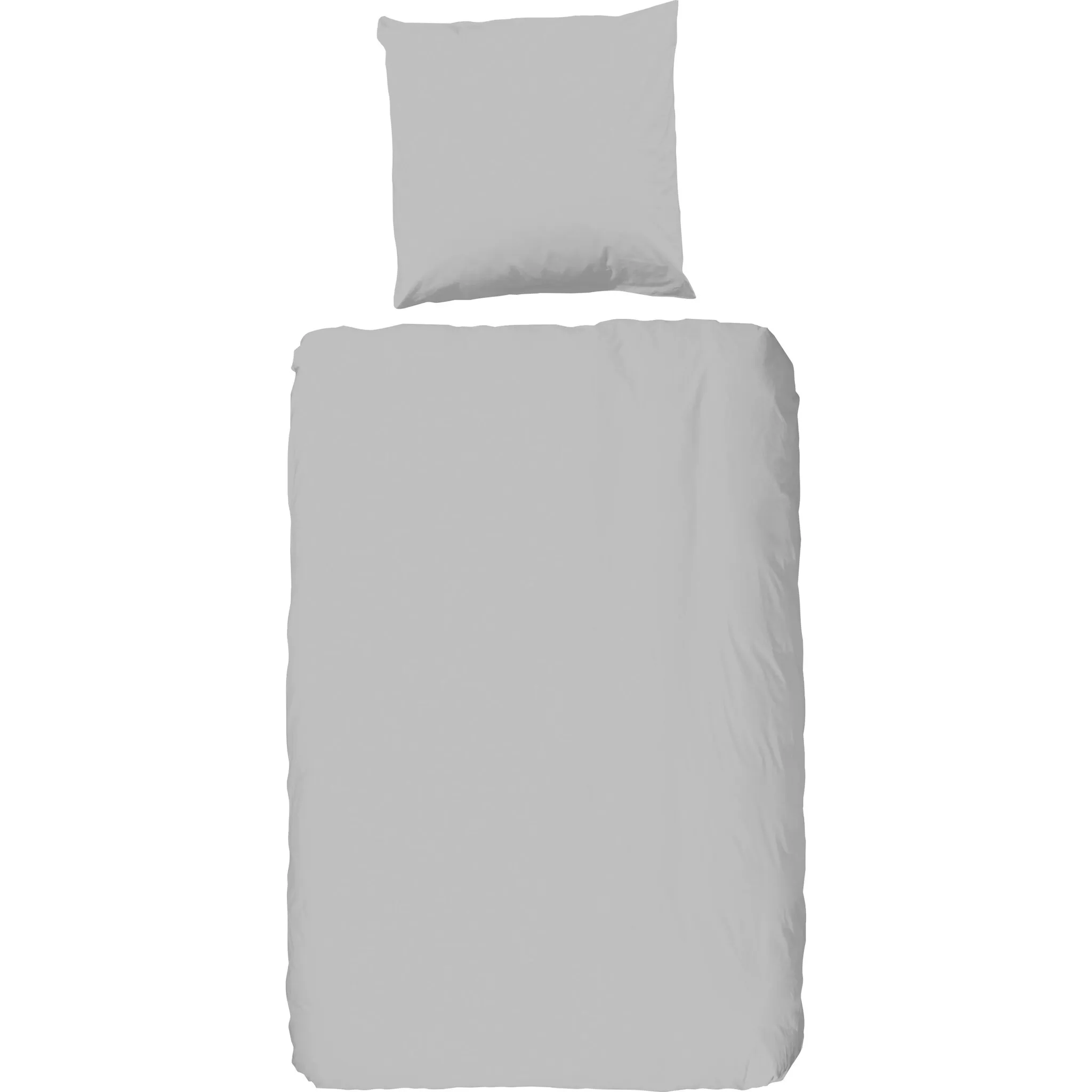 

Двустороннее постельное белье PURE Luxury Collection "Pure uni", микрофибра, 135х200, 2 шт., легкое в уходе, однотонное зеленое, молния, серый/светло-серый