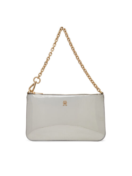 

Сумка Th Icon Chain Shoulder Pouch Met AW0AW18219 Tommy Hilfiger, серебряный