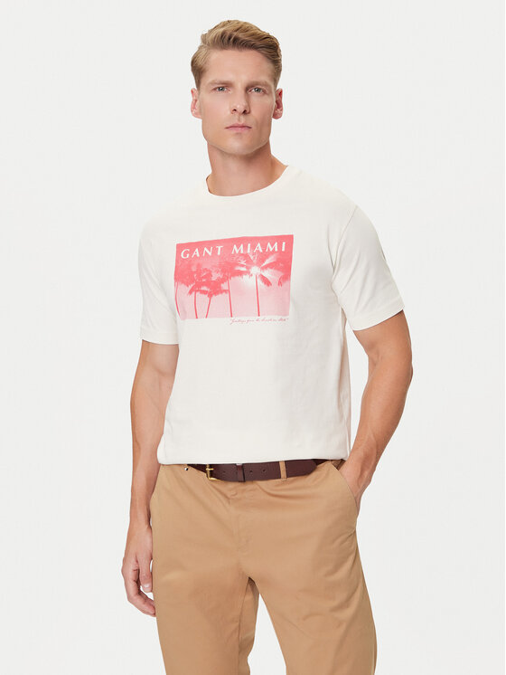 

Футболка regular fit 2003342 Gant, экрю