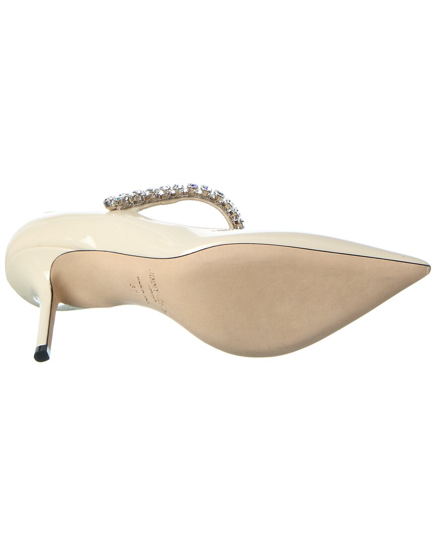 Jimmy Choo Bing 85 Patent Pump, белый — фото 4