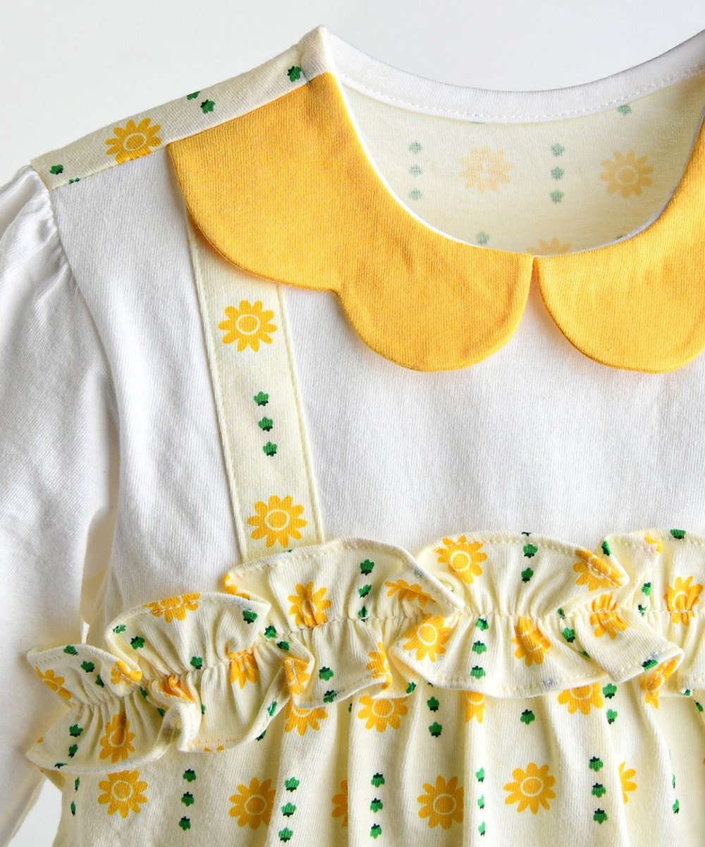 Боди с длинными рукавами SunnyDay и однотонные леггинсы/комбинезон Moimoln, Yellow — фото 4