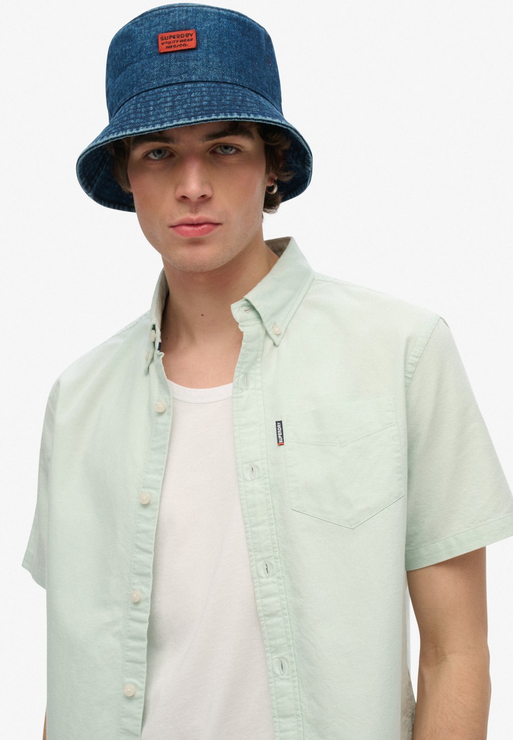 

Шляпа WASHED BUCKET Superdry, синий
