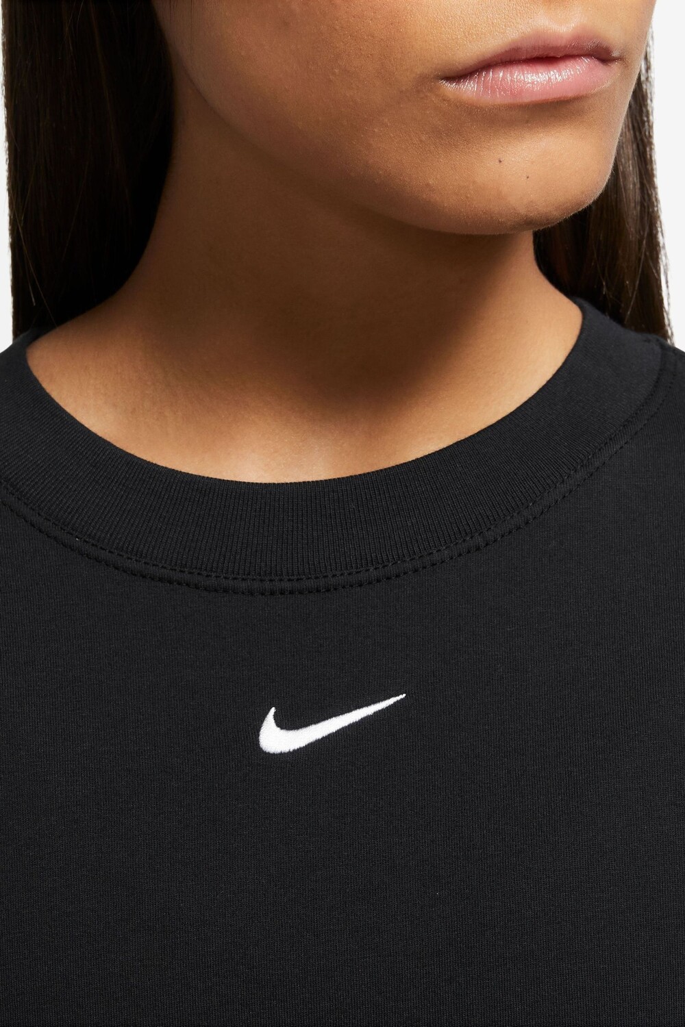 Футболка оверсайз с небольшим логотипом Swoosh Nike, черный — фото 3