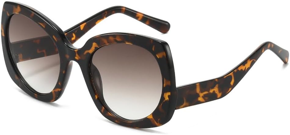 

Солнцезащитные очки UV400 – большие, в градиенте конфетных цветов, в стиле панк, для женщин и мужчин, для бега и занятий спортом на открытом воздухе UYPTK, Leopard Tea