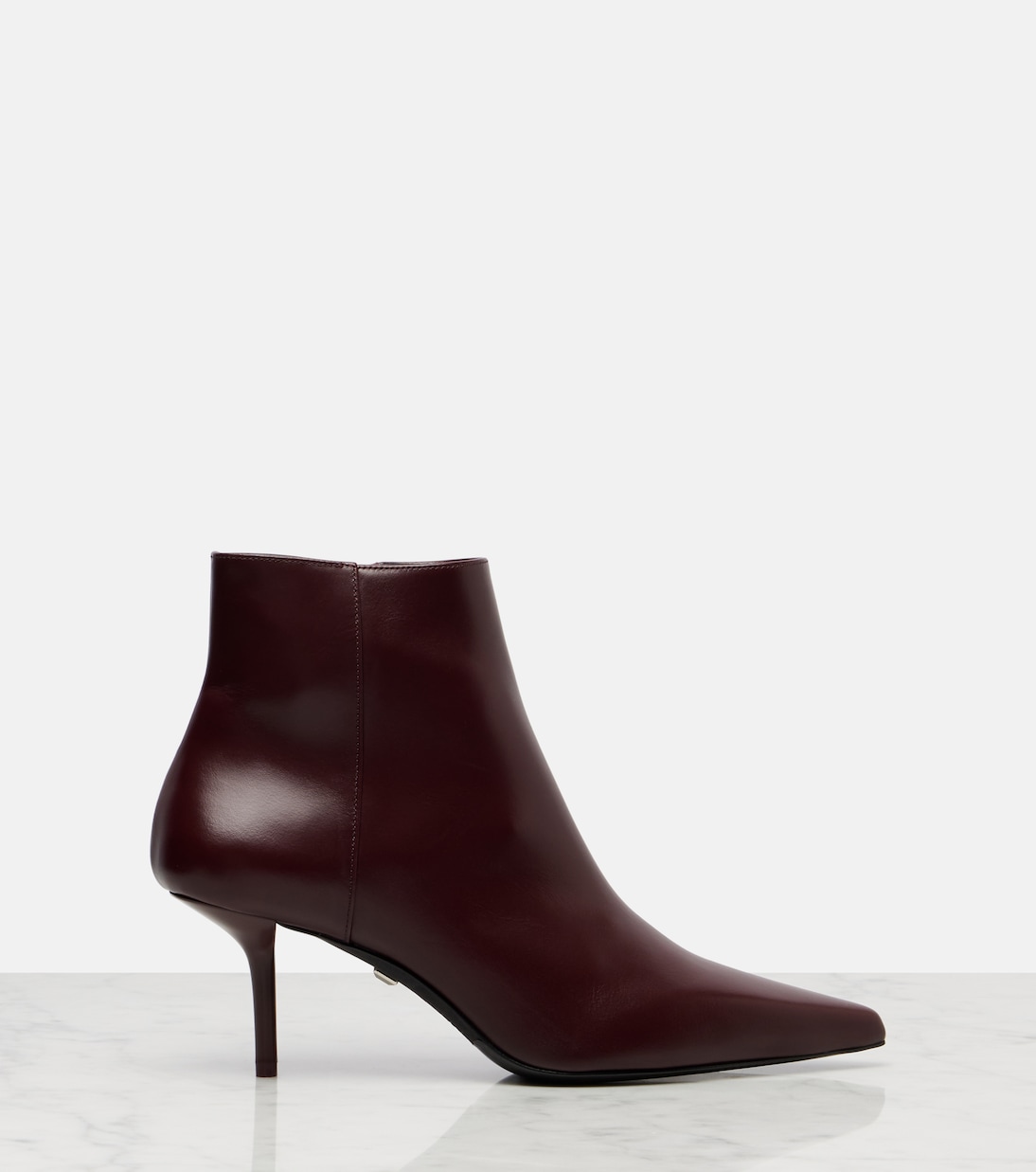 Ботинки Lightbootie 65 кожаные на шнуровке Max Mara, Bordeaux — фото 4