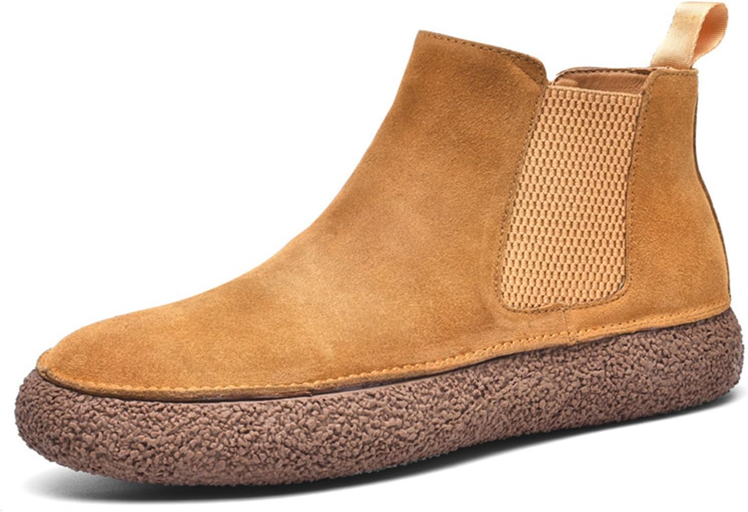 

Мужские полусапожки из замши средней высоты Чакка Ботинки на каждый день Оксфорд Дресс для мужчин Слипоны для прогулок и вождения Abborora, коричневый