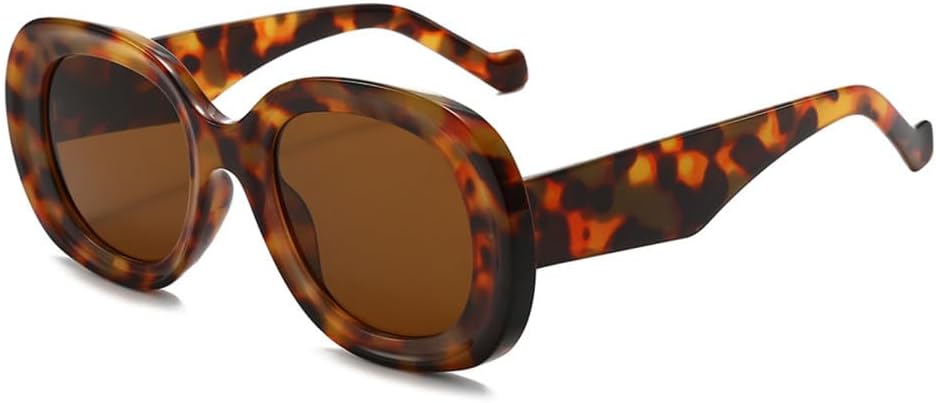 

Ретро-солнцезащитные очки для активного отдыха, разноцветные солнцезащитные очки в овальной оправе, очки для уличной фотографии, солнцезащитные очки в овальной оправе VFDHN, Hawksbill Tea