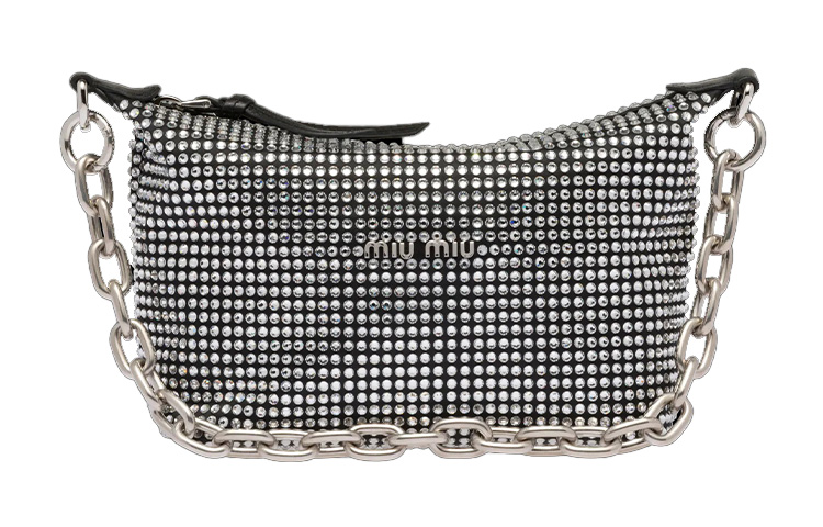 

MIU MIU Сатиновая женская сумка через плечо черная