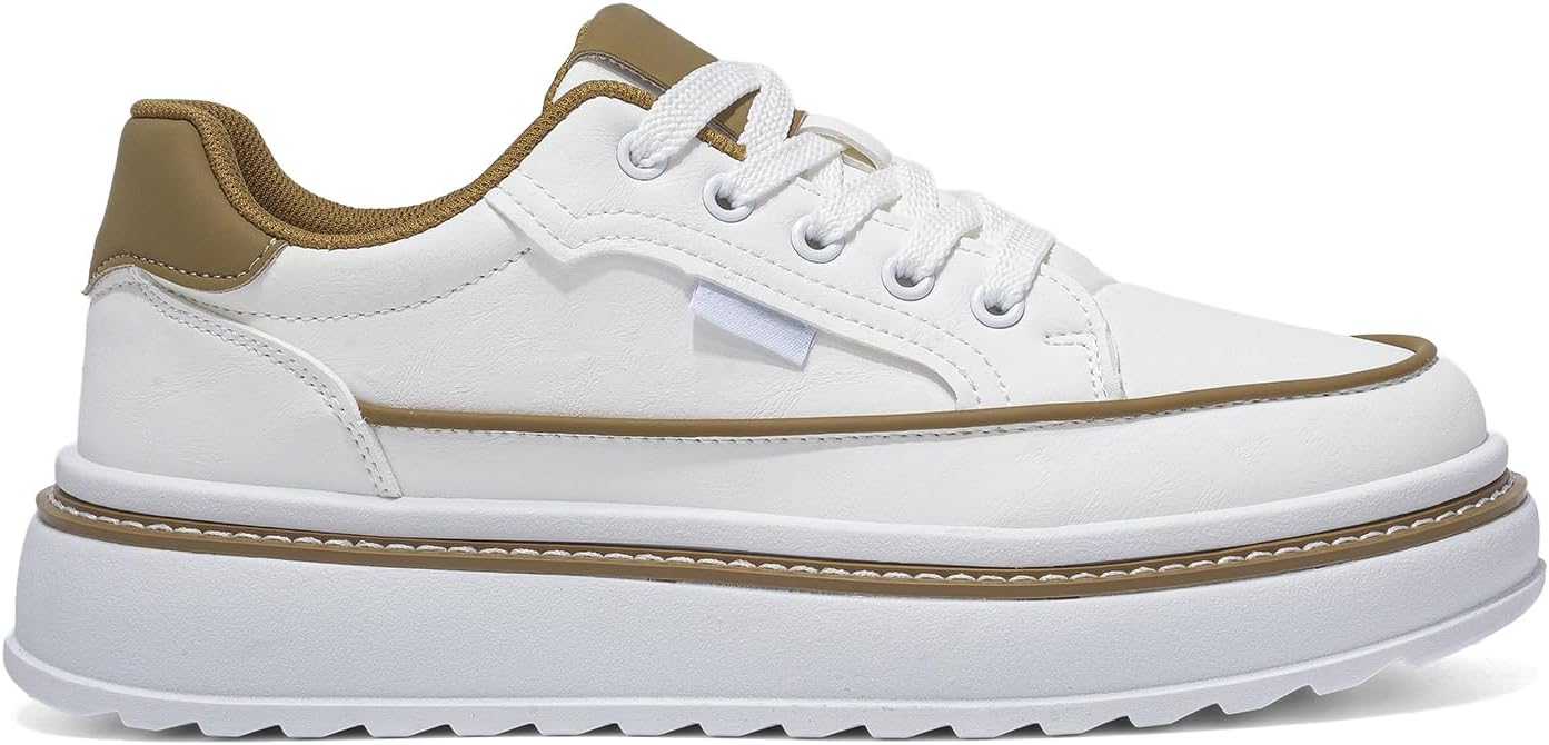 

Платформенные кроссовки с массивной подошвой, черно-белые, шнуровка, спортивно-повседневные, с толстой резиновой платформой Generic