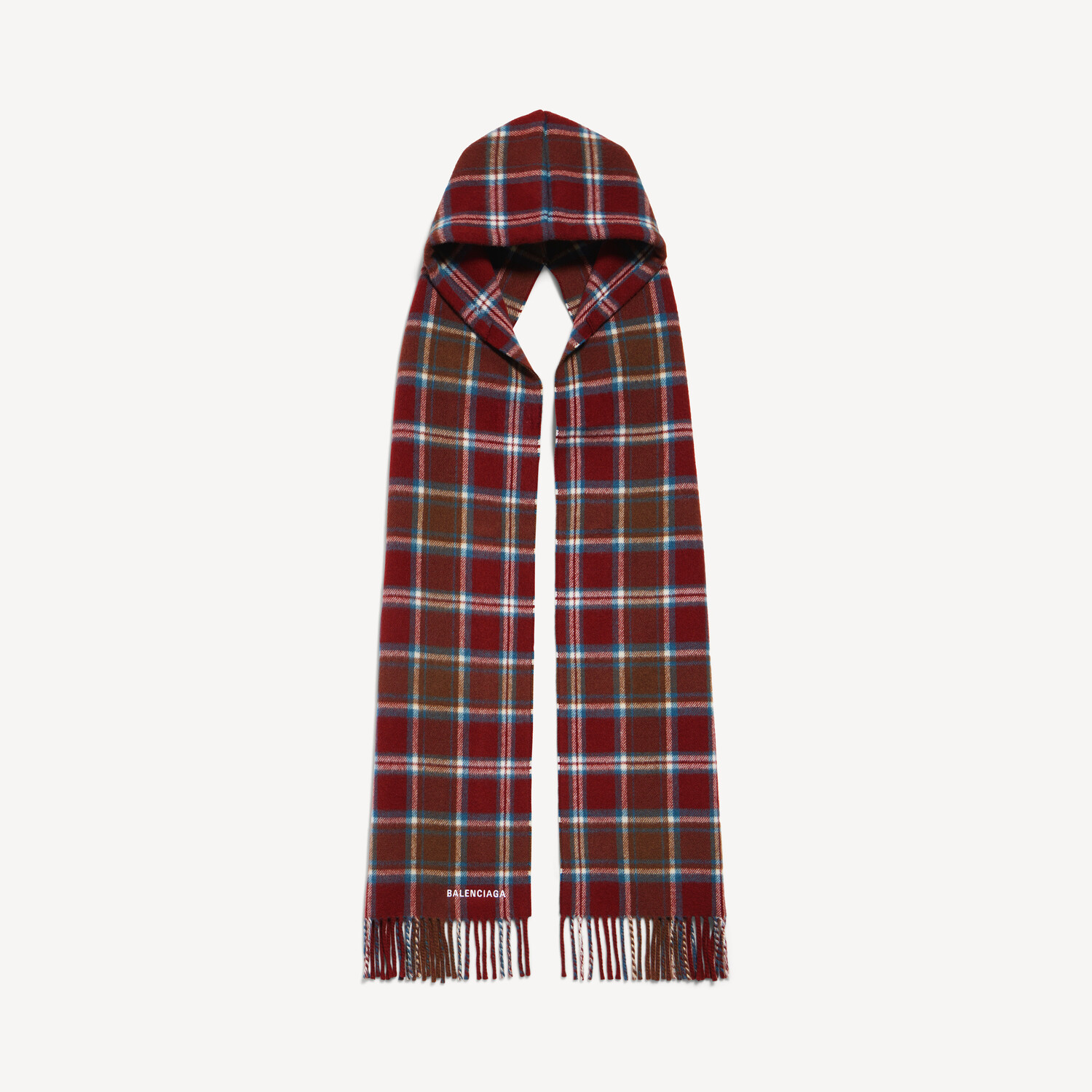 

Мужской шарф с капюшоном в бордовом цвете BALENCIAGA, бордовый