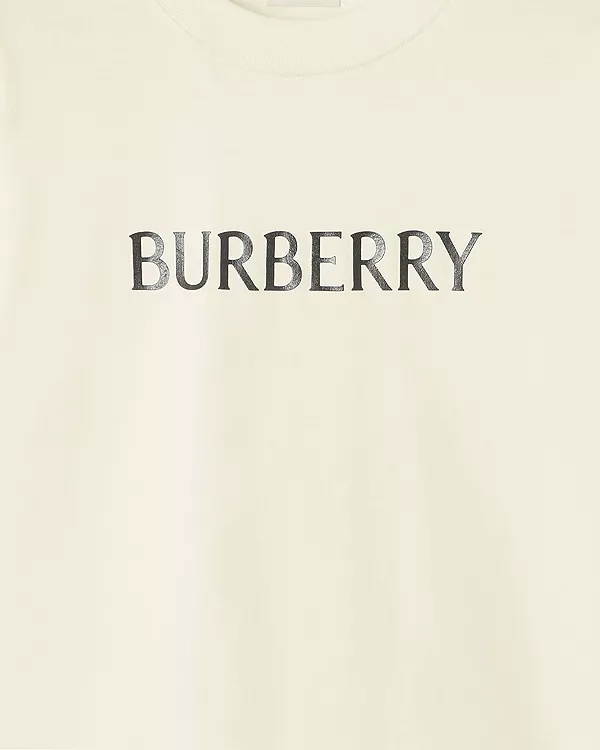 Футболка Burberry хлопковая с логотипом, белый — фото 3