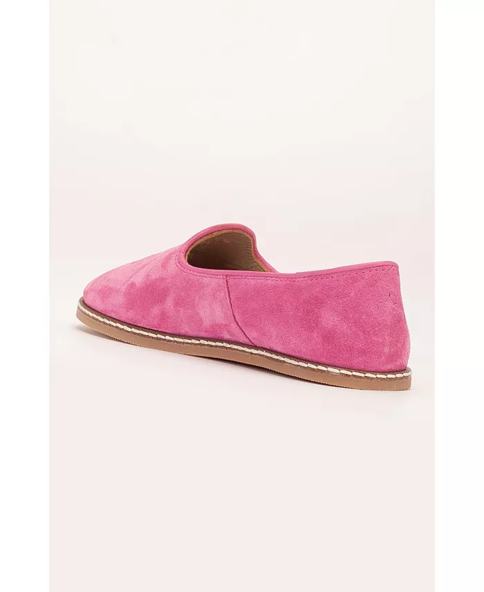 Туфли Istanbul Suede Leather Slip On Flats (женские) Epilogue Shoes, розовый — фото 4