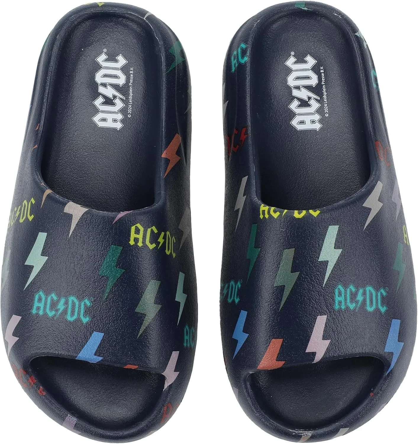 Сандалии с принтом ACDC Rainbow Thunderbolt, синие Bioworld — фото 2