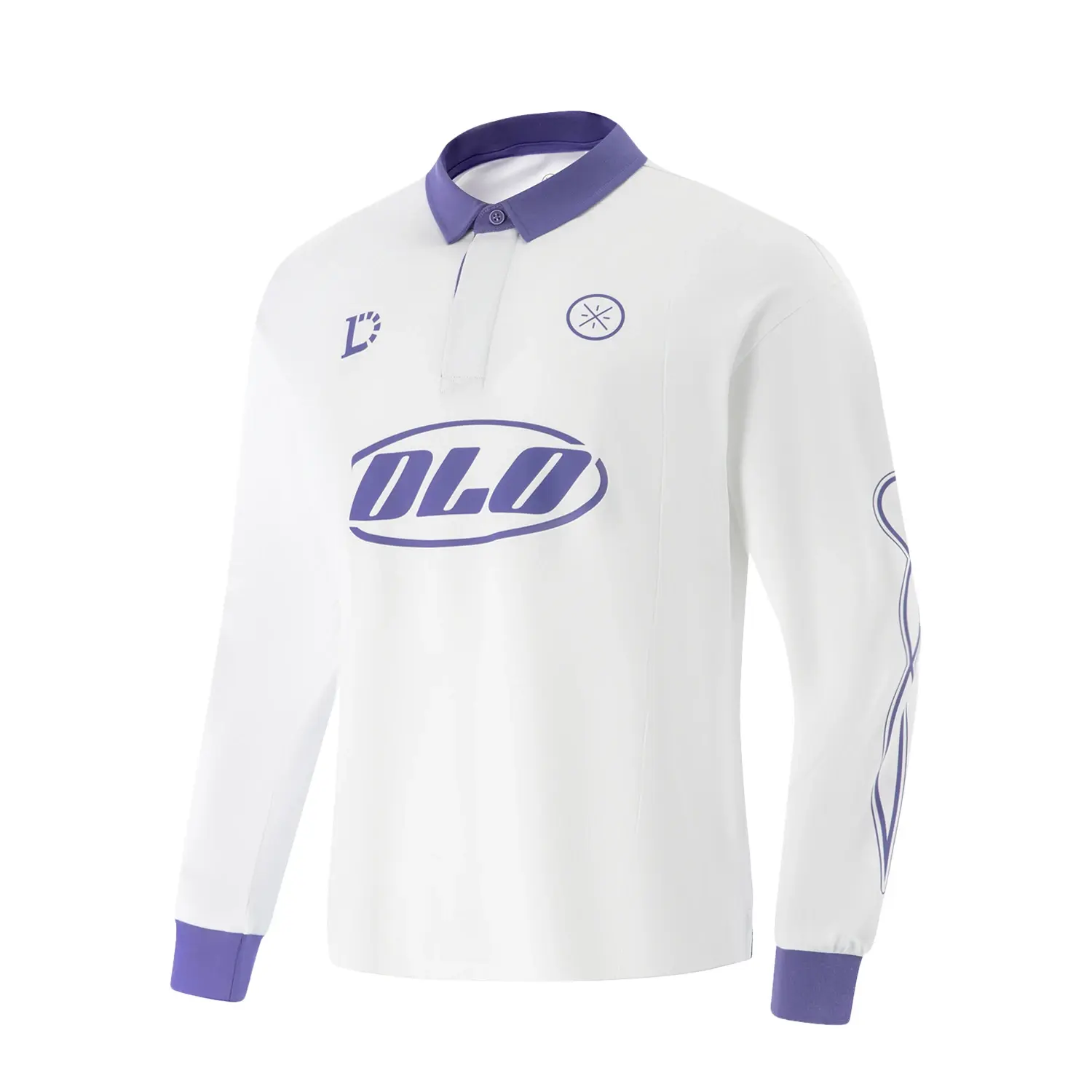 

LINING Поло мужское стандартное белый/wealth purple