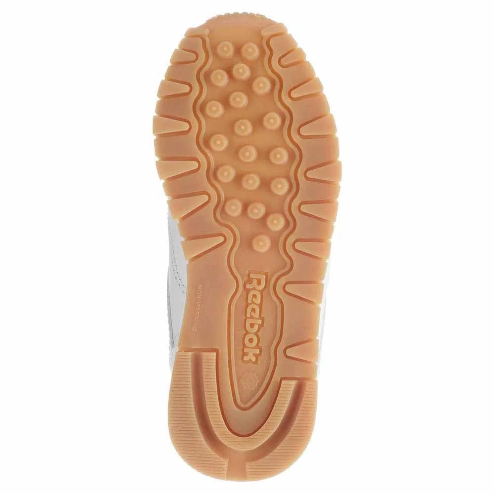 Детские кроссовки для мальчиков с принтом Classic Leather Reebok, White Gum Int — фото 2