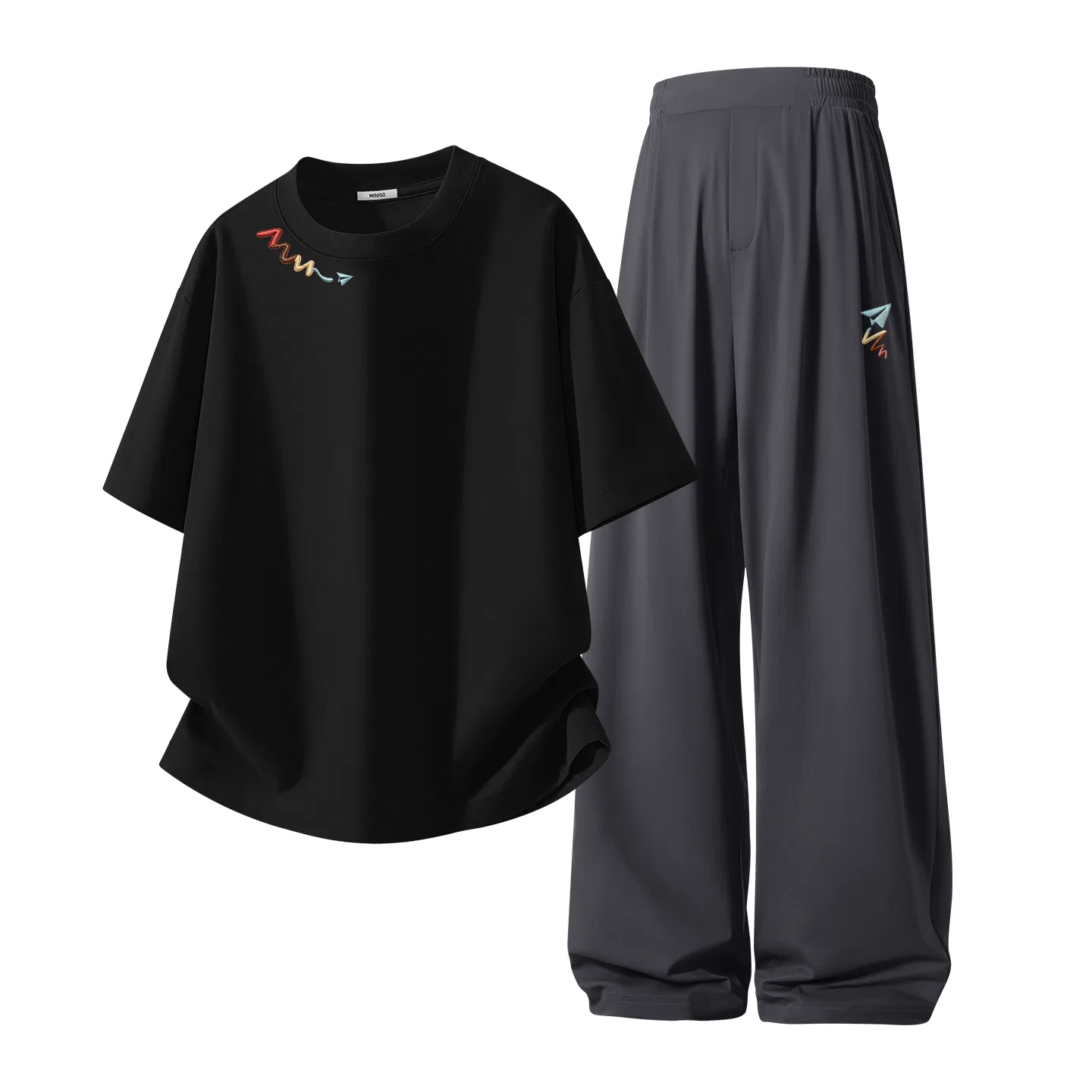 Детский комплект спортивной одежды 2 предмета Ma Flying Towards Dream MINISO, Black Carbon Gray