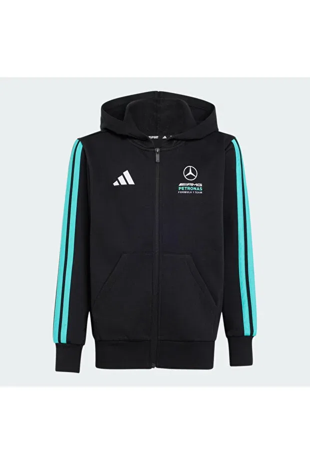 Детские свитшот для девочек с вышивкой Mercedes AMG Petronas Formula 1 Team DNA, Adidas, Black