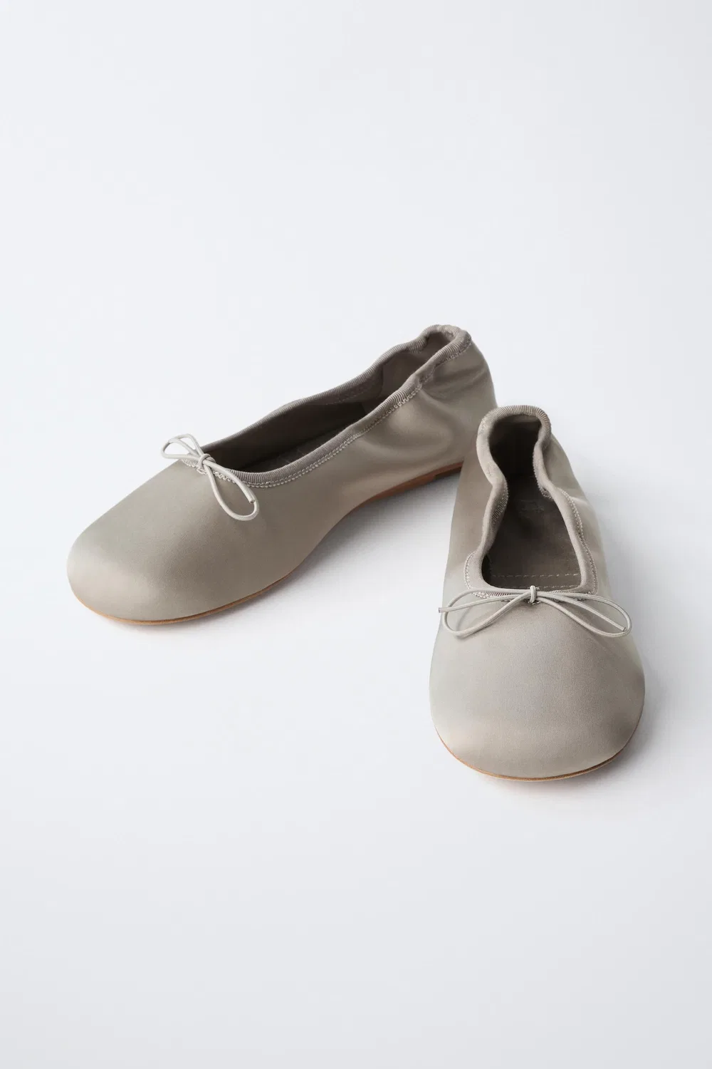Балетки с бантом, лимитированная серия ZARA, Grey — фото 3