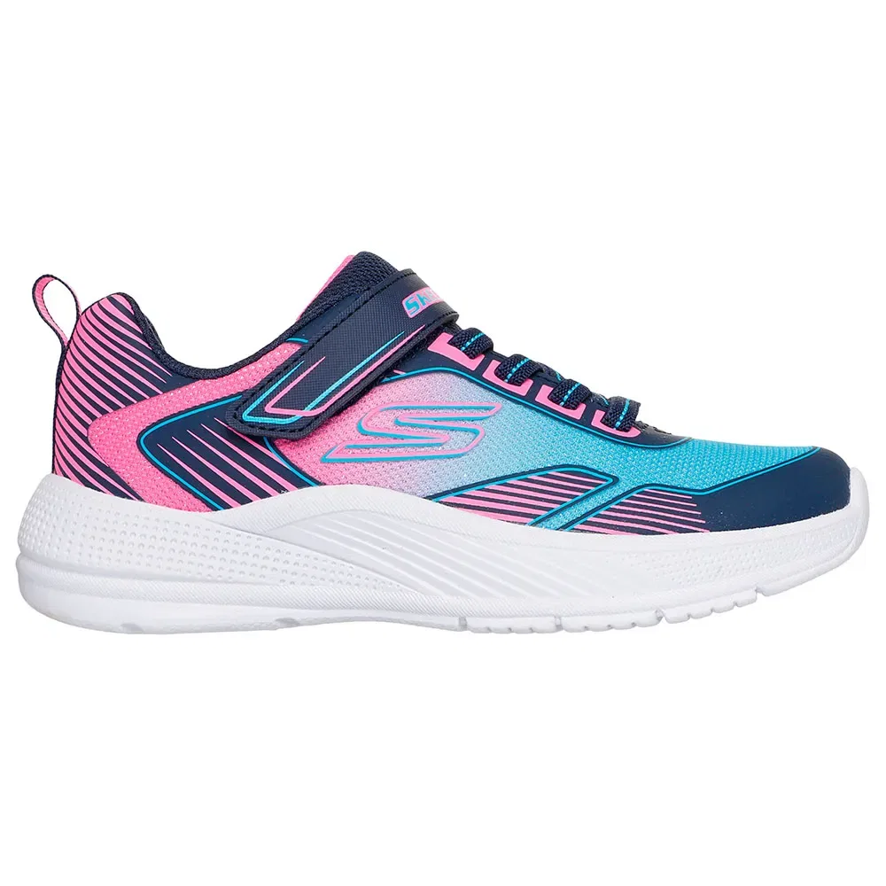 Детские кроссовки для девочек с принтом Microspec Advance Skechers, Blue — фото 4