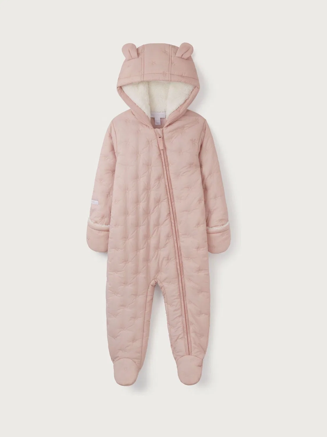 Комбинезон с капюшоном Star Quilted The White Company, розовый