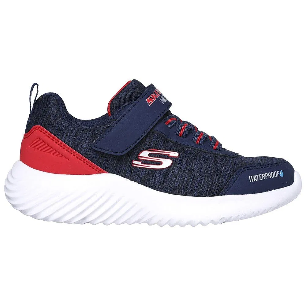Детские кроссовки для мальчиков водонепроницаемые Bounder Dripper Drop Skechers, Navy Red — фото 3