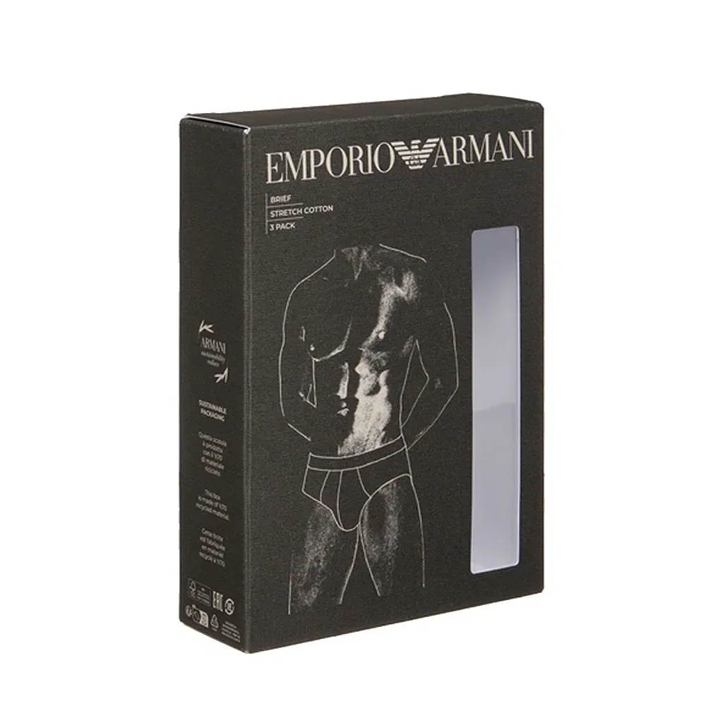 Мужские трусы с эластичным поясом Emporio armani, Black