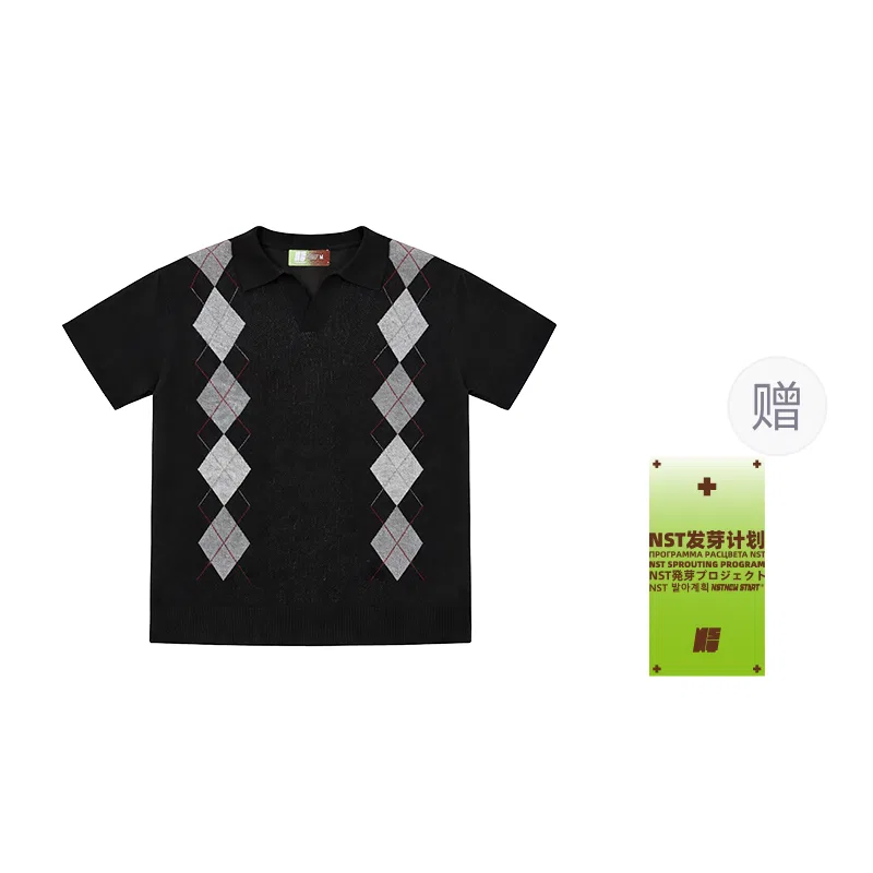 Детское трикотажное изделие с коротким рукавом NSTNEW START, Black