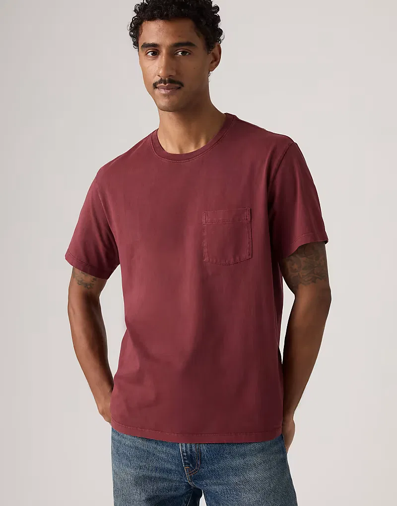 Футболка Levi's Essential с карманом, красный — фото 4