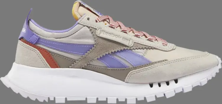 

Кроссовки wmns classic leather legacy 'sand stone hyper purple' Reebok, коричневый, Коричневый;серый, Кроссовки wmns classic leather legacy 'sand stone hyper purple' Reebok, коричневый