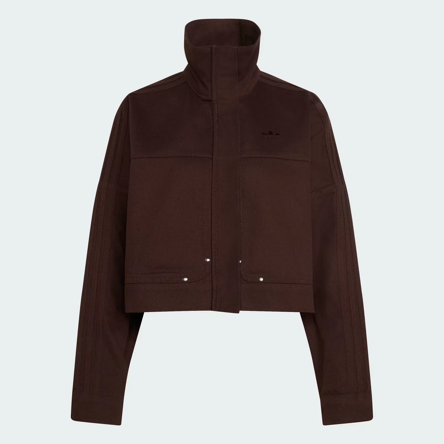 Женская куртка свободного кроя Premium Essentials Twill Adidas Originals, кофейный — фото 4