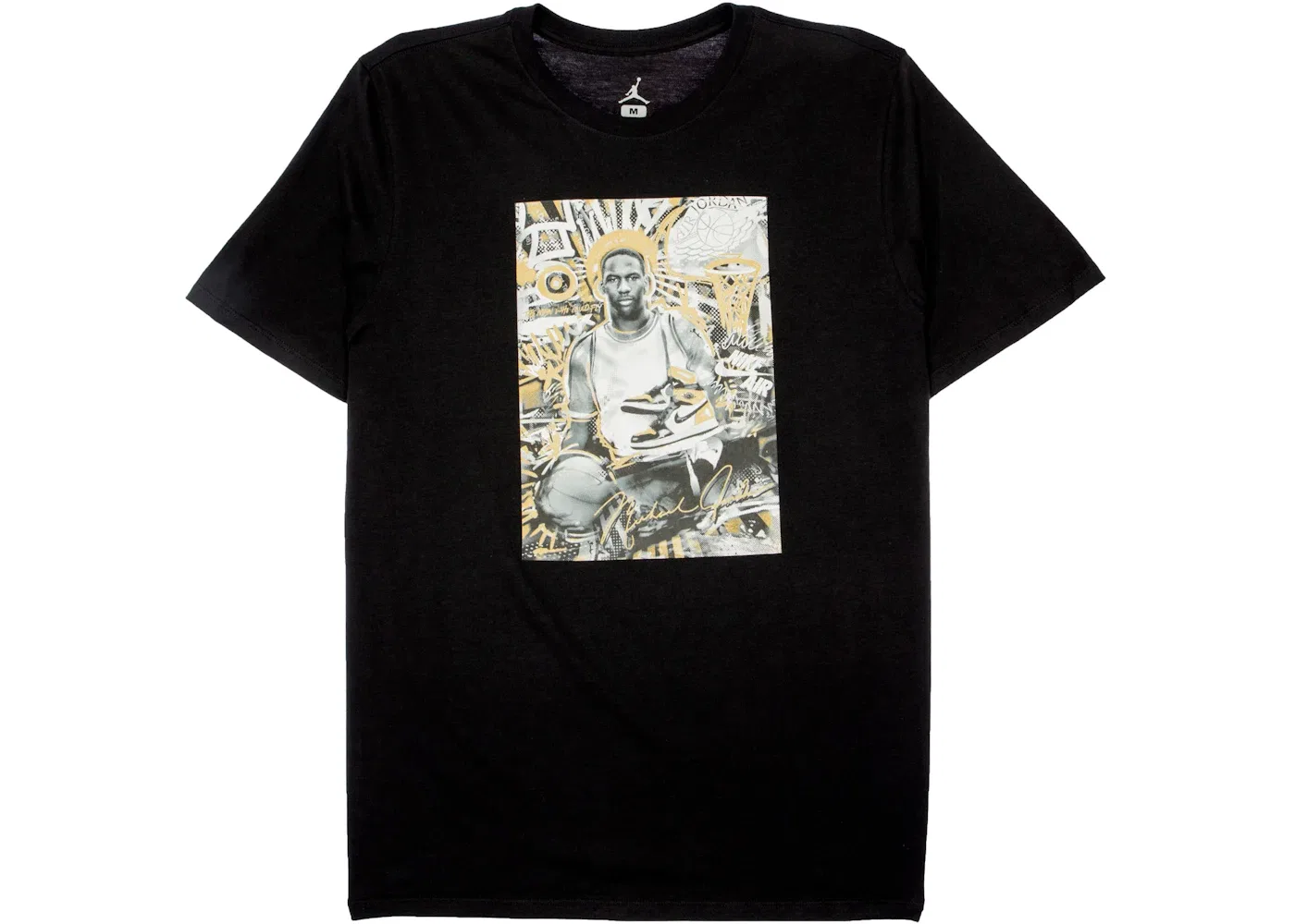 Мужская футболка с принтом Nike Air Jordan Retro 1 Gold Top 3 Tee, Black