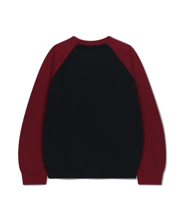 Свитшот с принтом воздушного шара и мишки, Raglan Marithé Kids, бордовый — фото 3
