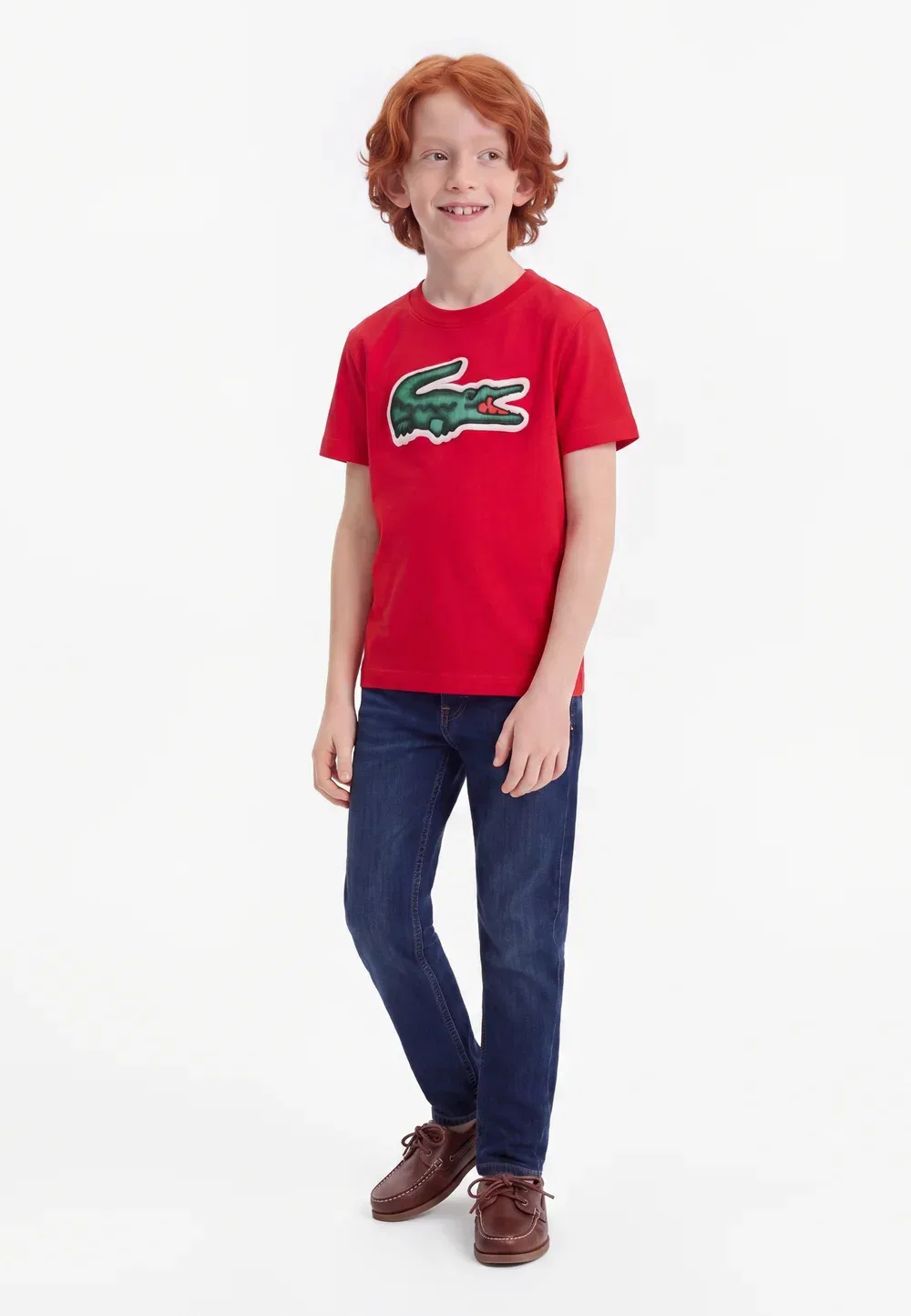 Футболка с объемным принтом Lacoste, Rouge