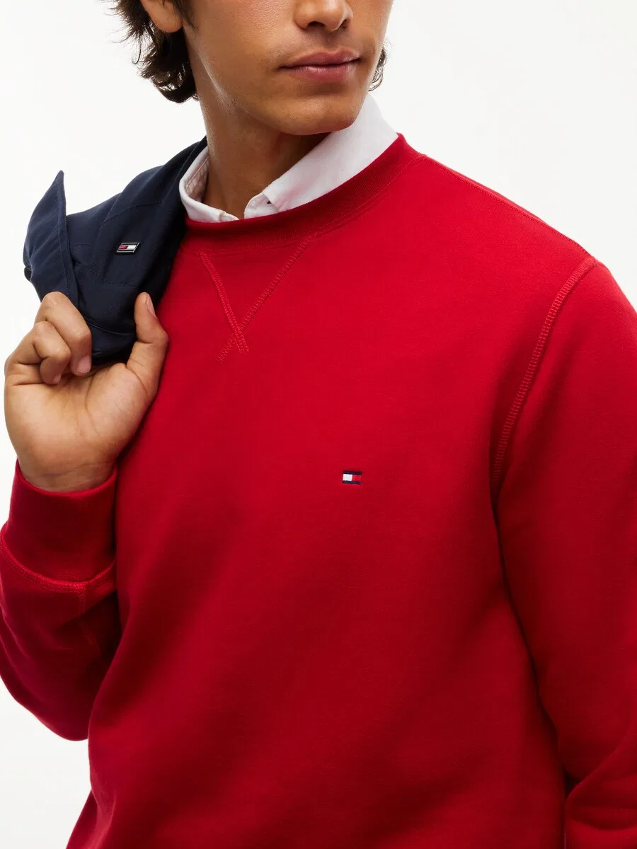 Толстовка TOMMY HILFIGER 'ESS SEASONAL' красного цвета — фото 3