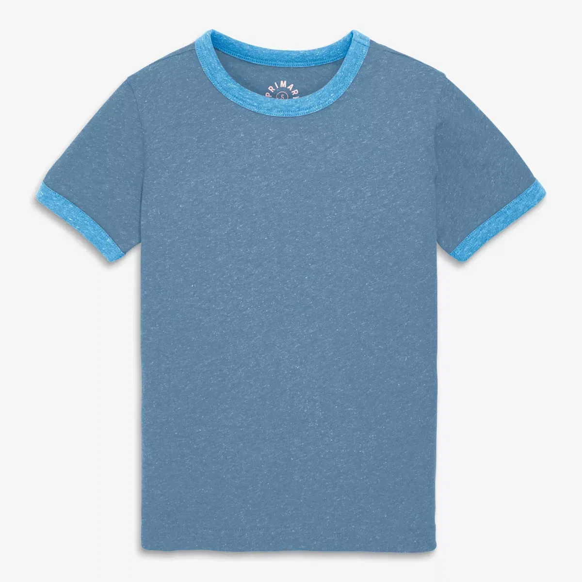Детская футболка с контрастной отделкой Heathered Ringer Tee Primary, Moonlight
