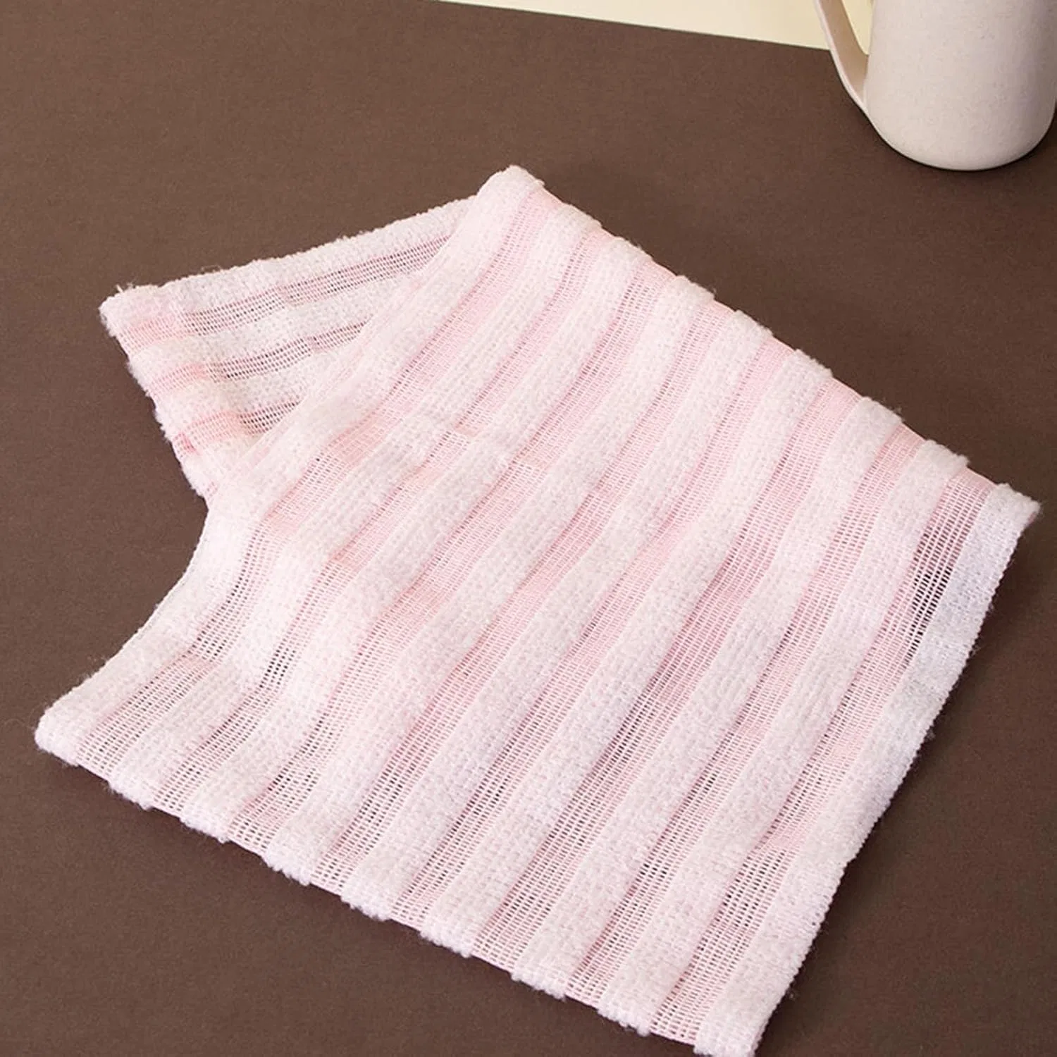 Скрабирующее полотенце для лица и тела, 2 шт, 21x100 см, Polyester+Nylon, Pink Generic — фото 3