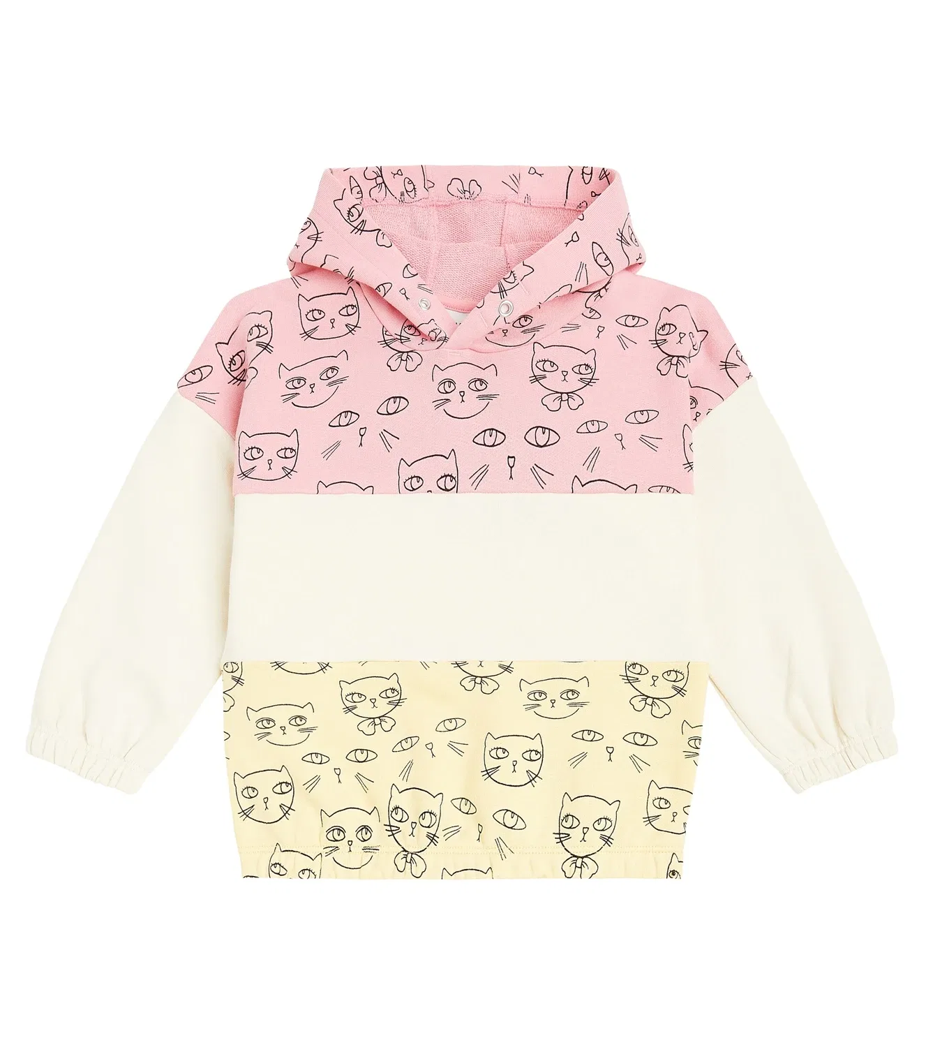 Толстовка с капюшоном из хлопкового джерси Cathlethes Mini Rodini, розовый