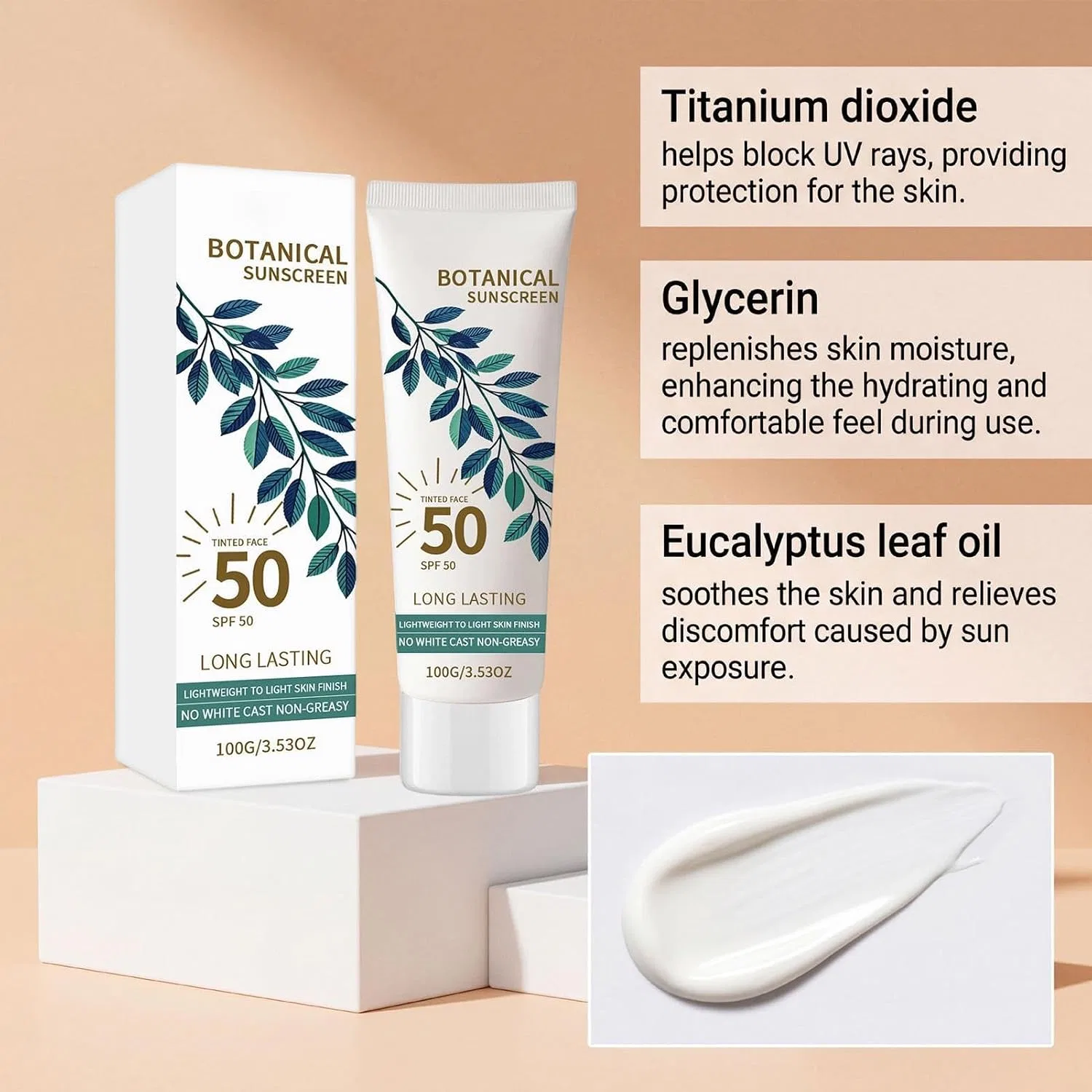 Солнцезащитный крем Non Greasy, 100 г, Многоцветный Generisch — фото 3