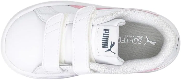 Детские кожаные кроссовки для мальчиков Smash V2 PUMA, White — фото 4