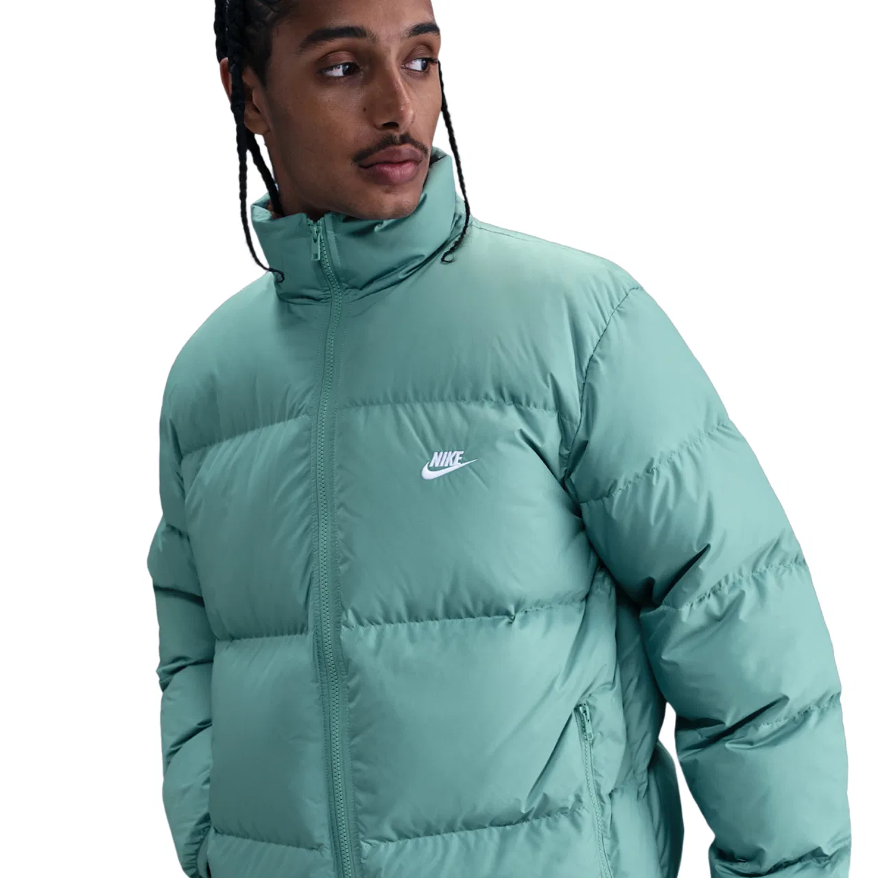 Мужская куртка Club 550 Puffer Nike, цвет Mosswood Brown/Cannon/White