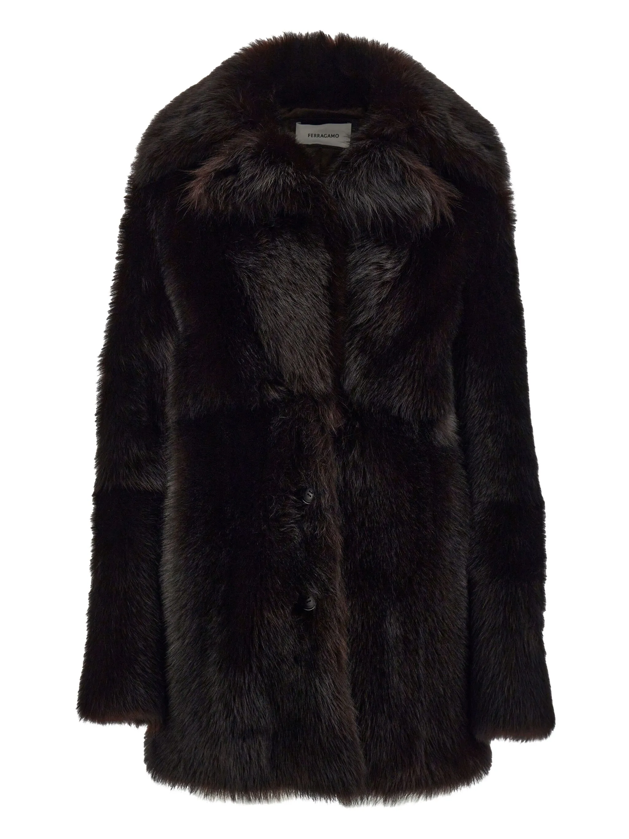 

Пальто из овчины Ferragamo, коричневый