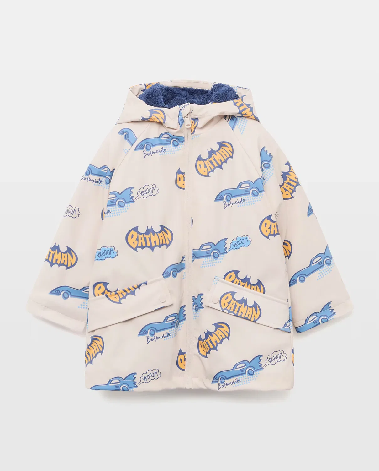 Детская куртка для мальчиков из полиуретана Parka de Batman engomada Kids El Corte Inglés, Blanco — фото 4