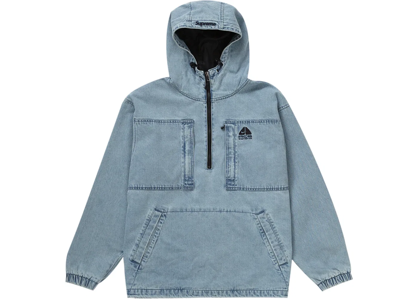 Мужской пуловер из денима с водоотталкивающей пропиткой Pullover Supreme, Washed Blue